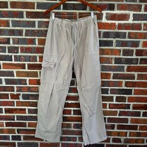 Aerie 100% Cotton Poplin Pull‎ On Cargo Pants Womens Small